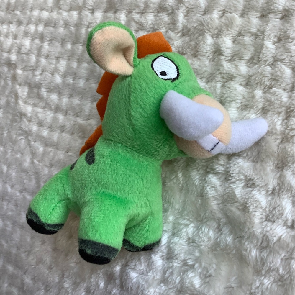 Neopet Green Moehog Warthog Plush Mini Stuffed Animal Toy